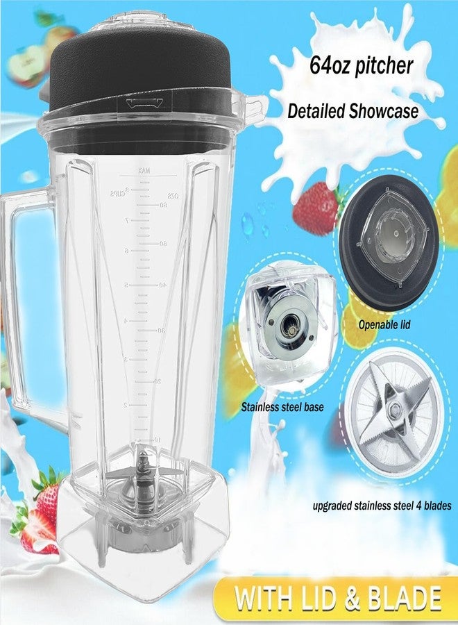 Bxmgr Blender Pitcher 64oz, Clear, Compatible With C-Series 5200 E310 Vm0101 Vm102b Vm0197 Pro 300 etc Blender, Replace For 15856 5000 5200 001195 6300 etc Pitcher/Container/Cup, 3 Years Warranty - Image 5